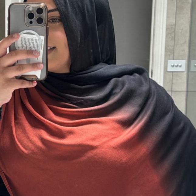 Ombre Viscose - Red/Black