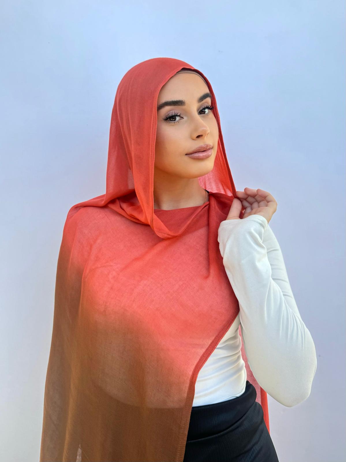 Ombre Viscose - Orange/Brown