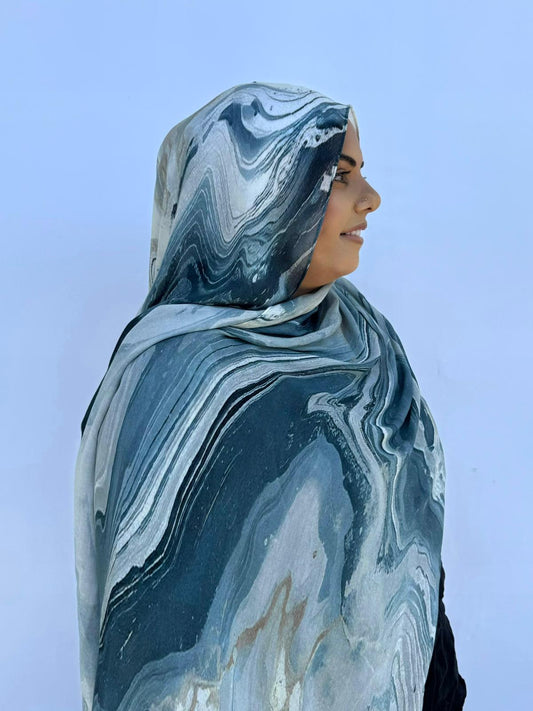 Printed Modal - Blue Ocean