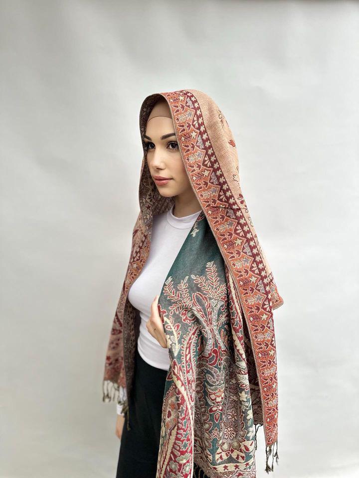 Pashmina - Faded Teal (Reversible)