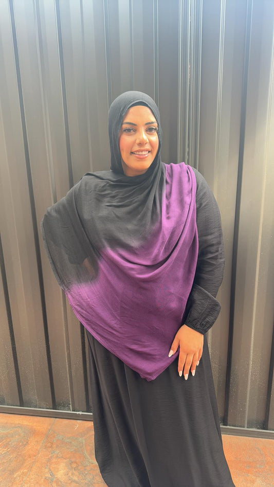 Ombre Viscose - Purple/Black